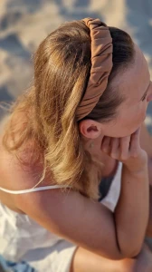 Opaska do włosów marszczona CYNAMONKA