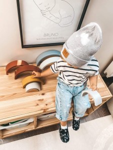 Czapka dwuwarstwowa jesień/zima SZARA