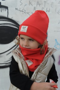 Czapka dwuwarstwowa jesień/zima RED