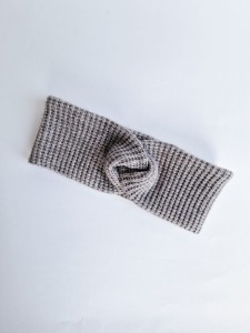 Opaska splotka sweterkowa SZARA