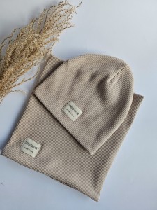 Komplet: czapka  z kominem LATTE streetwear   