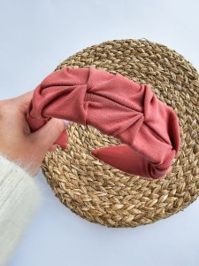 Opaska marszczona Dusty Pink