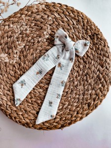 Spinka do włosów KOKARDA biala we wzór