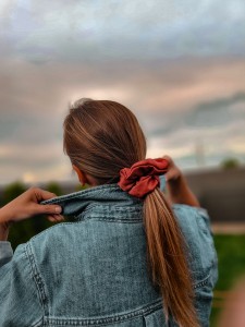 Gumka scrunchies  RÓŻ MARSHALA (duża)