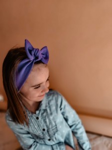 Opaska kokarda FIOLET