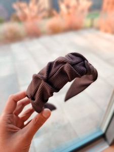 Opaska marszczona CZEKOLADA