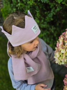 Zestaw korona plus szal PINK