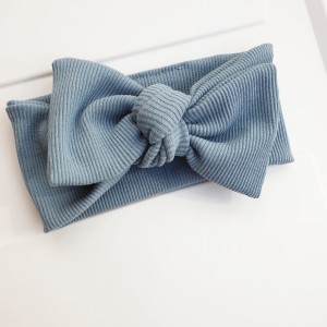 Opaska kokarda DUSTY BLUE